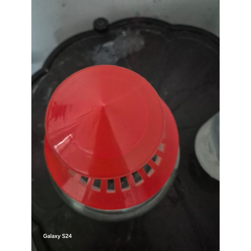 Elegant OvalShaped Glass Fish Bowl with Secure Red Cap Perfect for Home & Off